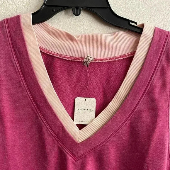 🆕Free People Intimately Cozy Cool Girl Tank Bodysuit Pink Dragon Fruit S🆕 - Picture 9 of 16
